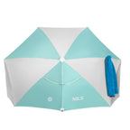 NILS Pop-up 2-in-1 Strandparasol en Windscherm - Mintblauw/Grijs