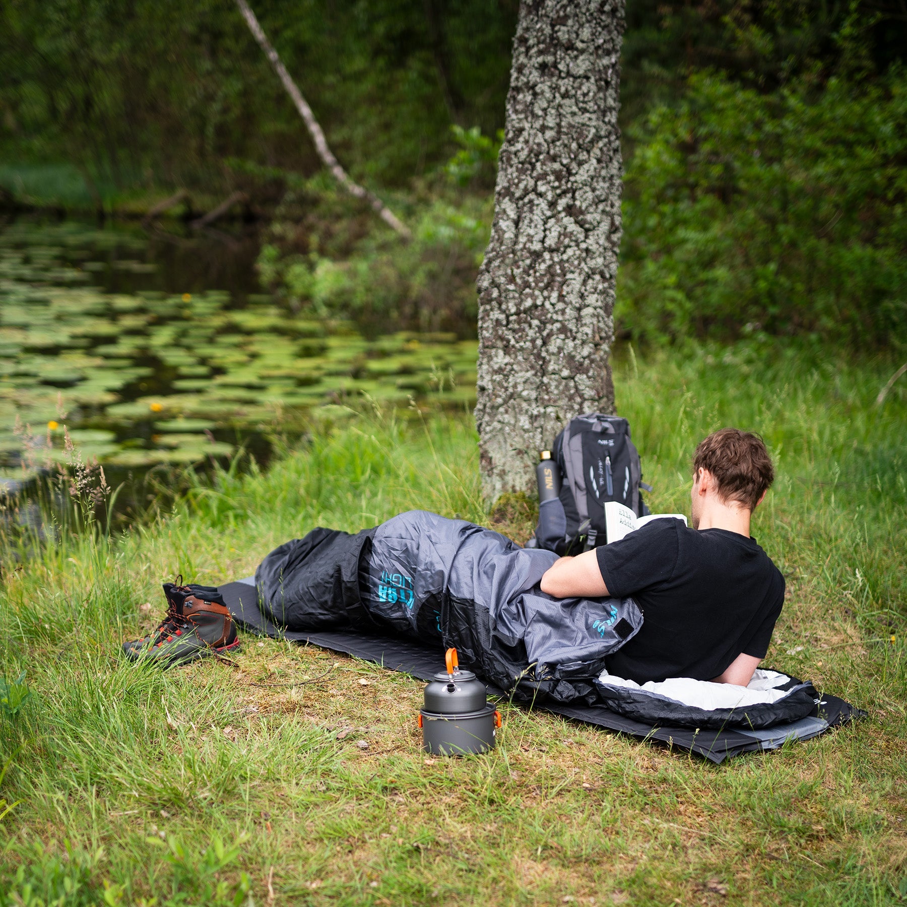 NILS Camp Ultra Light Slaapzak - 710 gr - Zwart