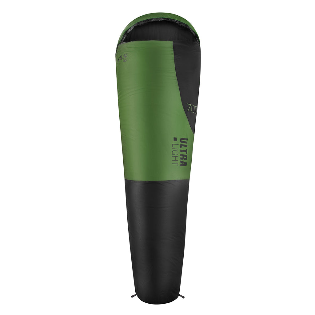 NILS Camp Ultra Light Slaapzak - 710 gr - Zwart/Groen