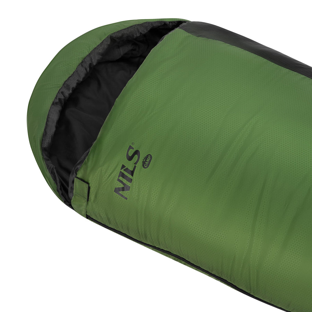 NILS Camp Ultra Light Slaapzak - 710 gr - Zwart/Groen