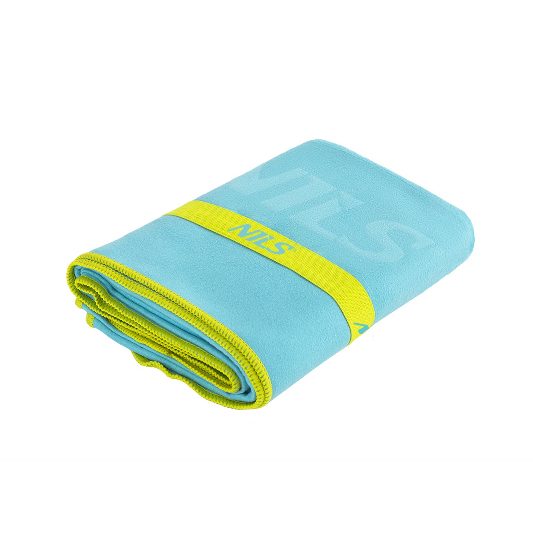 NILS Microvezel Handdoek - Blauw/Groen - 140 x 70 cm