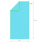 NILS Microvezel Handdoek - Blauw/Groen - 140 x 70 cm