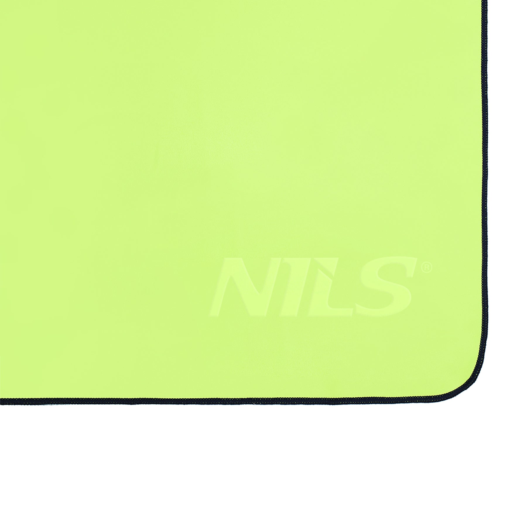 NILS Microvezel Handdoek - Groen/Zwart - 140 x 70 cm
