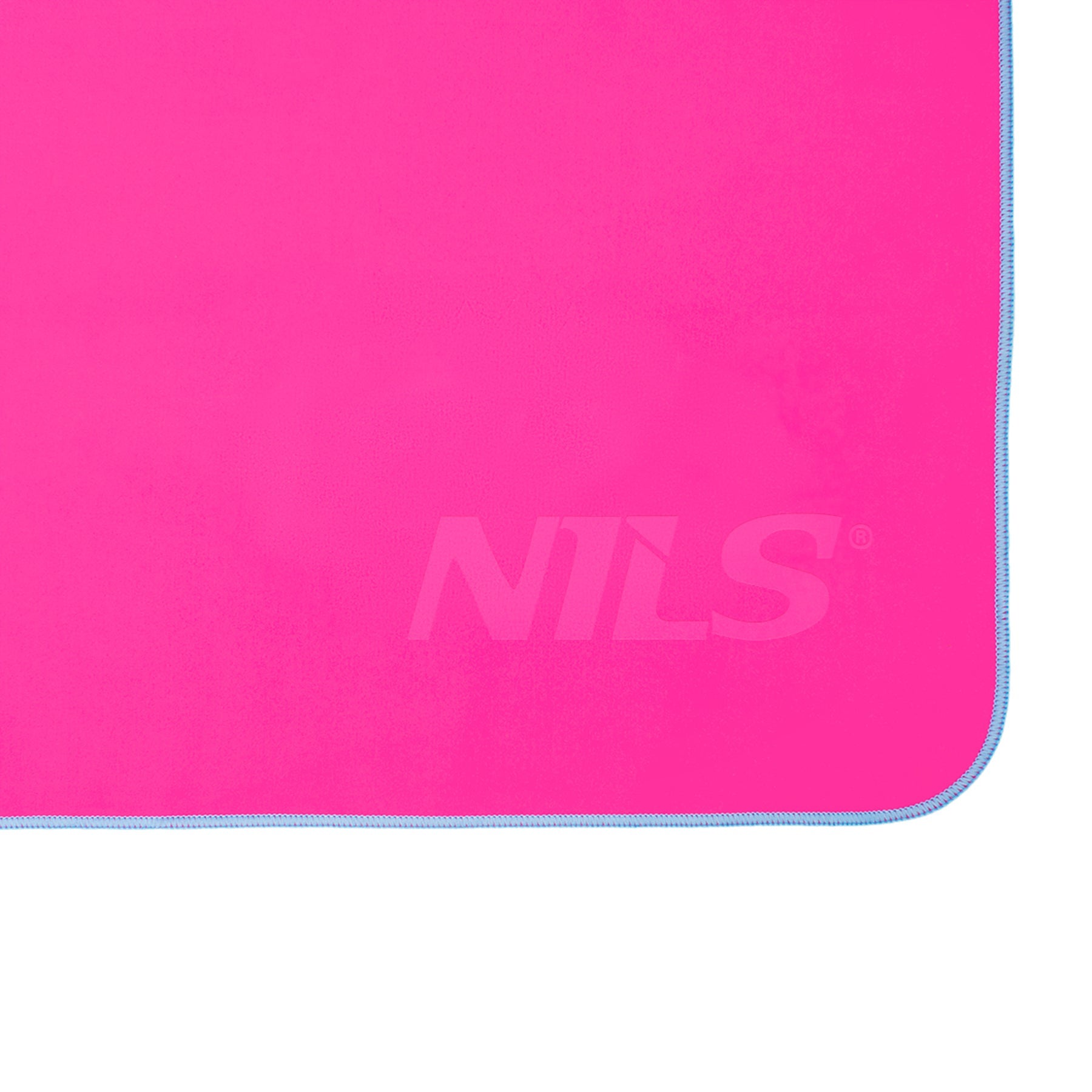 NILS Microvezel Handdoek - Roze/Blauw - 140 x 70 cm