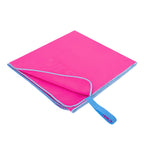 NILS Microvezel Handdoek - Roze/Blauw - 140 x 70 cm