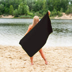 NILS Microvezel Handdoek - Zwart - 140 x 70 cm