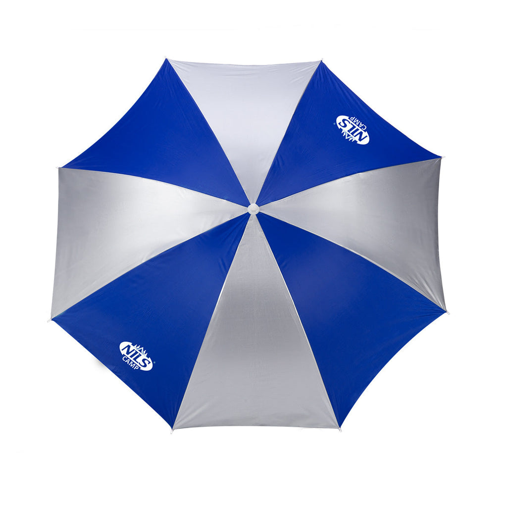NILS Camp Strandparasol - 180 cm - Blauw/Grijs