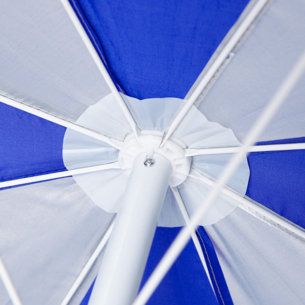 NILS Camp Strandparasol - 180 cm - Blauw/Grijs