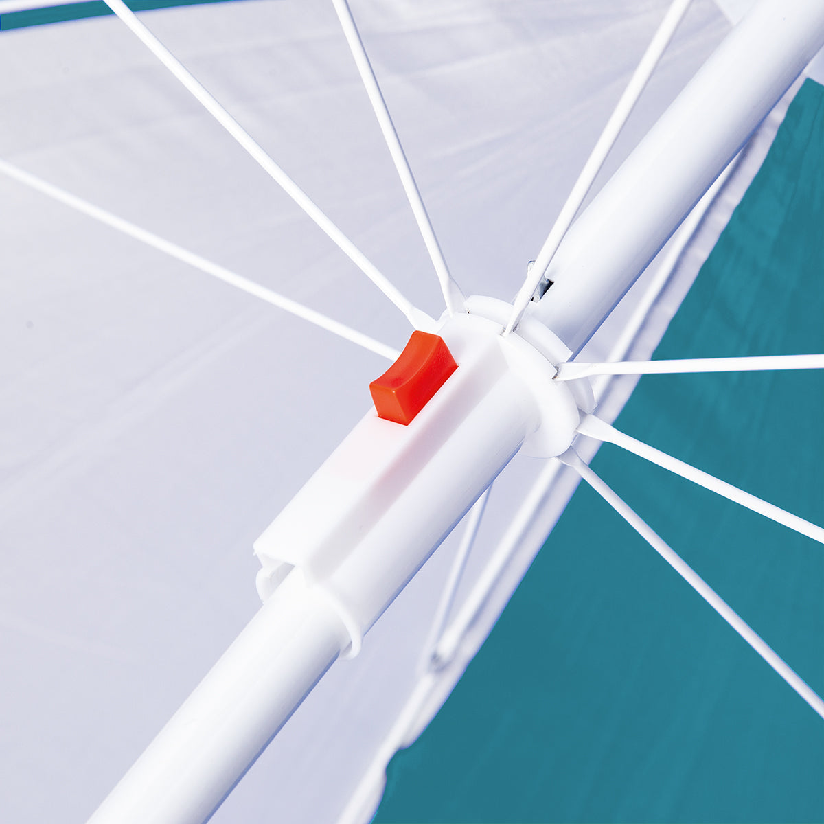 NILS Camp Strandparasol - 180 cm - Turquoise/Grijs