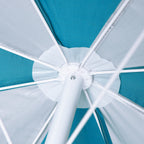 NILS Camp Strandparasol - 180 cm - Turquoise/Grijs