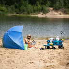 NILS Camp Strandparasol - 220 cm - Blauw