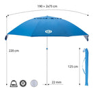 NILS Camp Strandparasol - 220 cm - Blauw