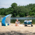 NILS Camp Strandparasol - 220 cm - Blauw