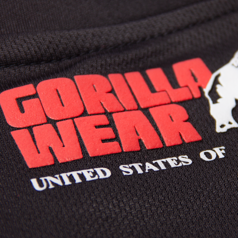Gorilla Wear Performance T-Shirt - Zwart/Rood