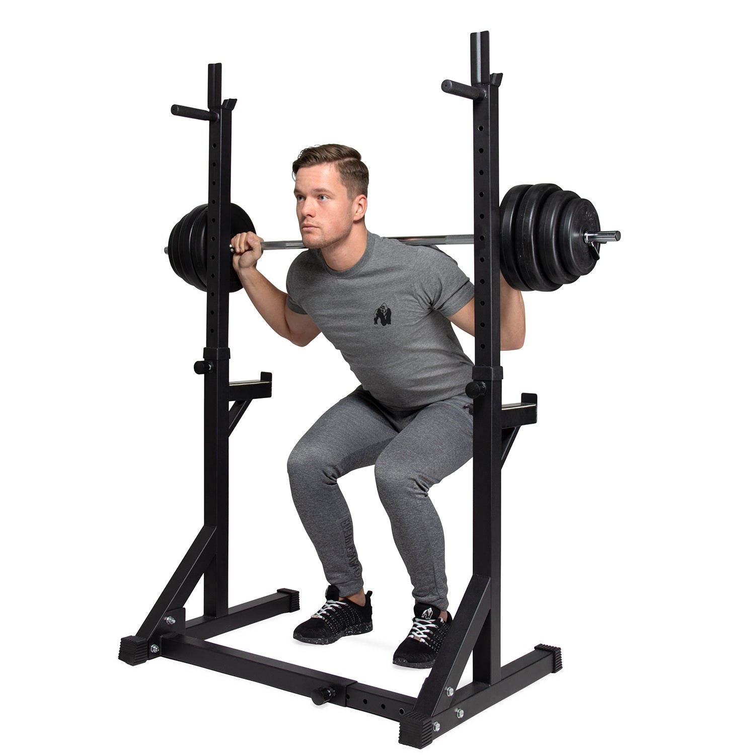VirtuFit Verstelbaar Squatrek - Haltersteunen - met dipsteunen