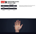 Gorilla Wear Manton MMA Handschoenen (Met Duim) - Zwart/Wit