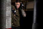 Gorilla Wear Berea MMA Handschoenen (Zonder Duim) - Zwart/Wit