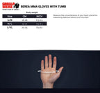 Gorilla Wear Berea MMA Handschoenen (Zonder Duim) - Zwart/Wit