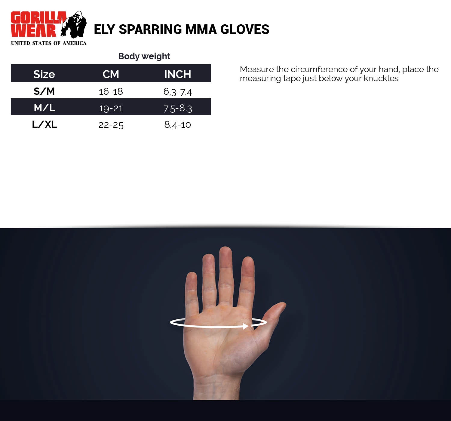 Gorilla Wear Ely MMA Bokshandschoenen - Zwart/Wit