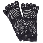 Gaiam Grippy Yoga Socks - Anti-Slip Yogasokken - Zwart/Grijs