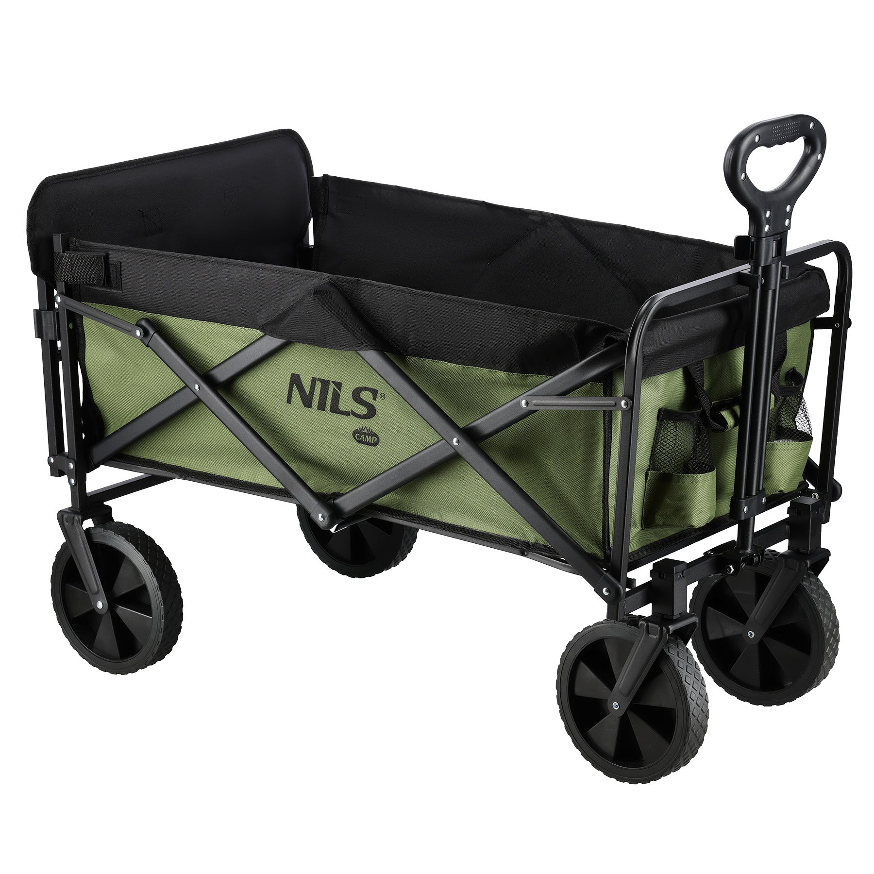 NILS Camp Opvouwbare Bolderkar - Groen - 150L