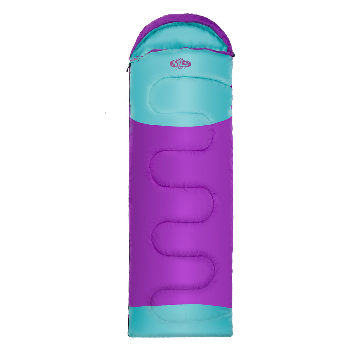NILS Camp Slaapzak - Paars/Turquoise - Maat M