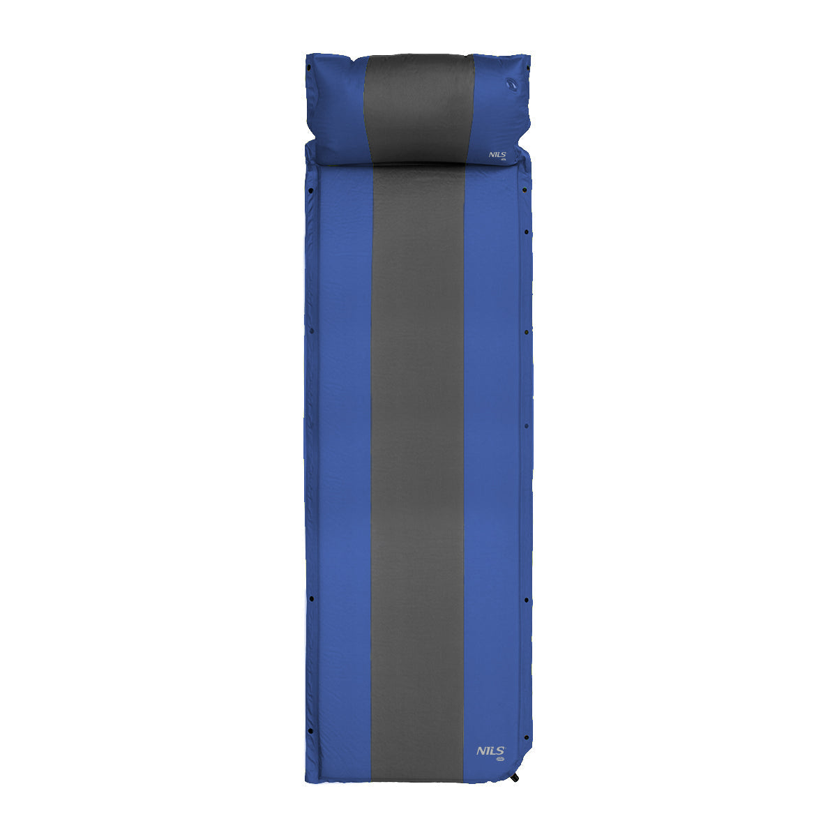 NILS Camp Zelfopblazende Slaapmat met Kussen - Blauw/Grijs