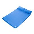 NILS Camp Zelfopblazende Slaapmat met Kussen - 2-persoons - Blauw
