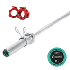 HMS Premium Olympische Halterstang met Lock Jaw Collars en Veerclipsluiting - 50 mm - 150 cm