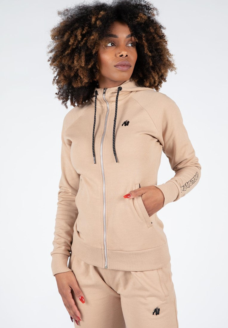 Gorilla Wear Marion Vest met Capuchon - Beige