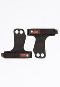 Gorilla Wear 2-Hole Leren Lifting Grips - Zwart