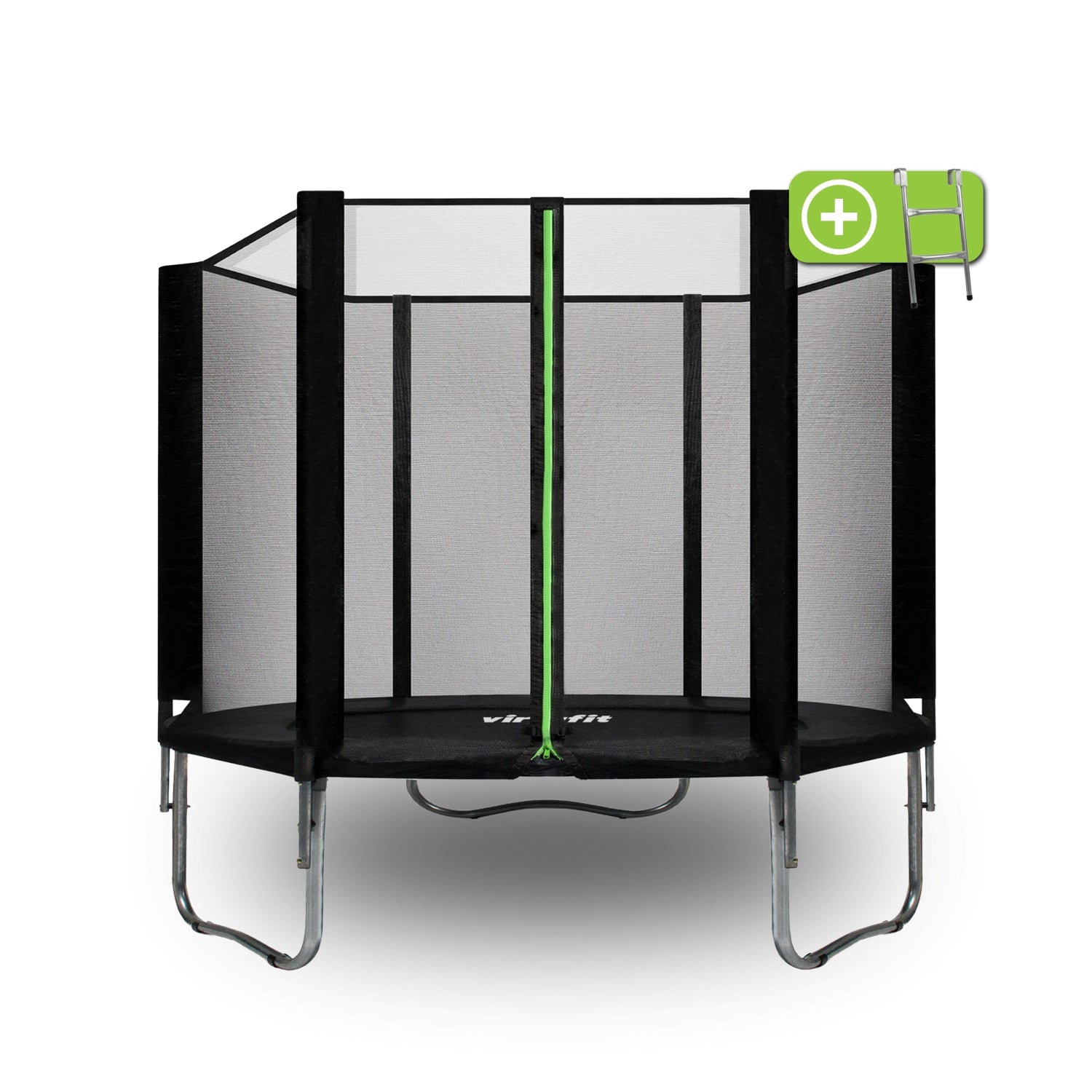 VirtuFit Trampoline met Veiligheidsnet - Zwart - 251 cm
