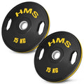HMS Olympische Halterschijf Set - 2 x 15 kg - Geel