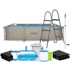 VirtuFit Rechthoekig Zwembad - 300 x 210 x 66 cm - Beige - Compleet Pakket