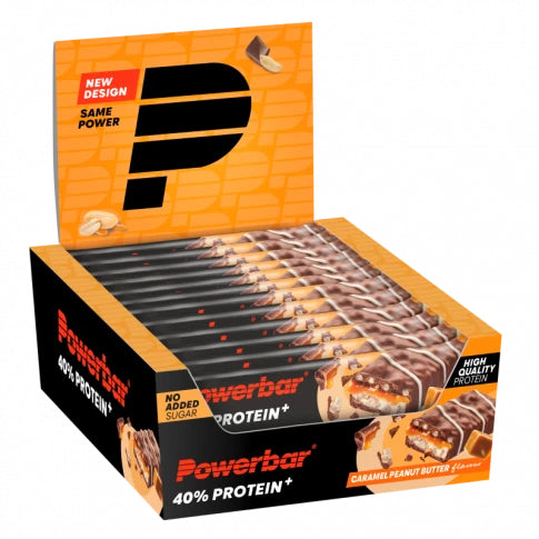 Powerbar 40% Protein+ Bar - 12 x 40 gr - Caramel Peanut Butter
