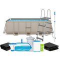 VirtuFit Rechthoekig Zwembad 400 x 200 x 122 cm - Beige - Compleet Pakket