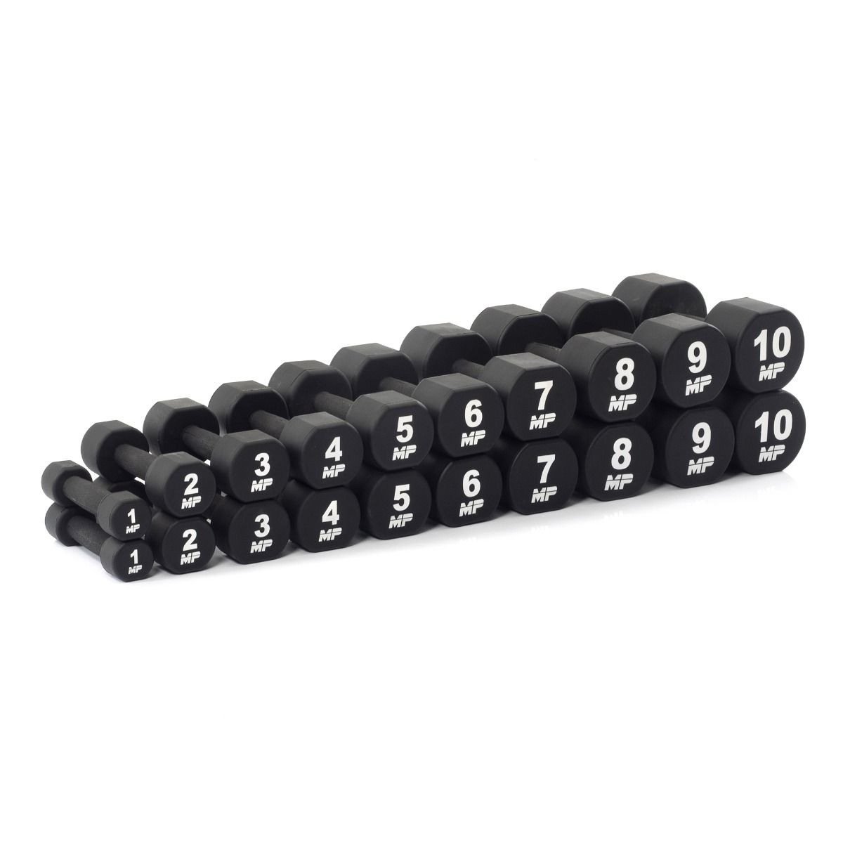 Muscle Power PU Dumbbell Set - 2 x 1 t/m 10 kg