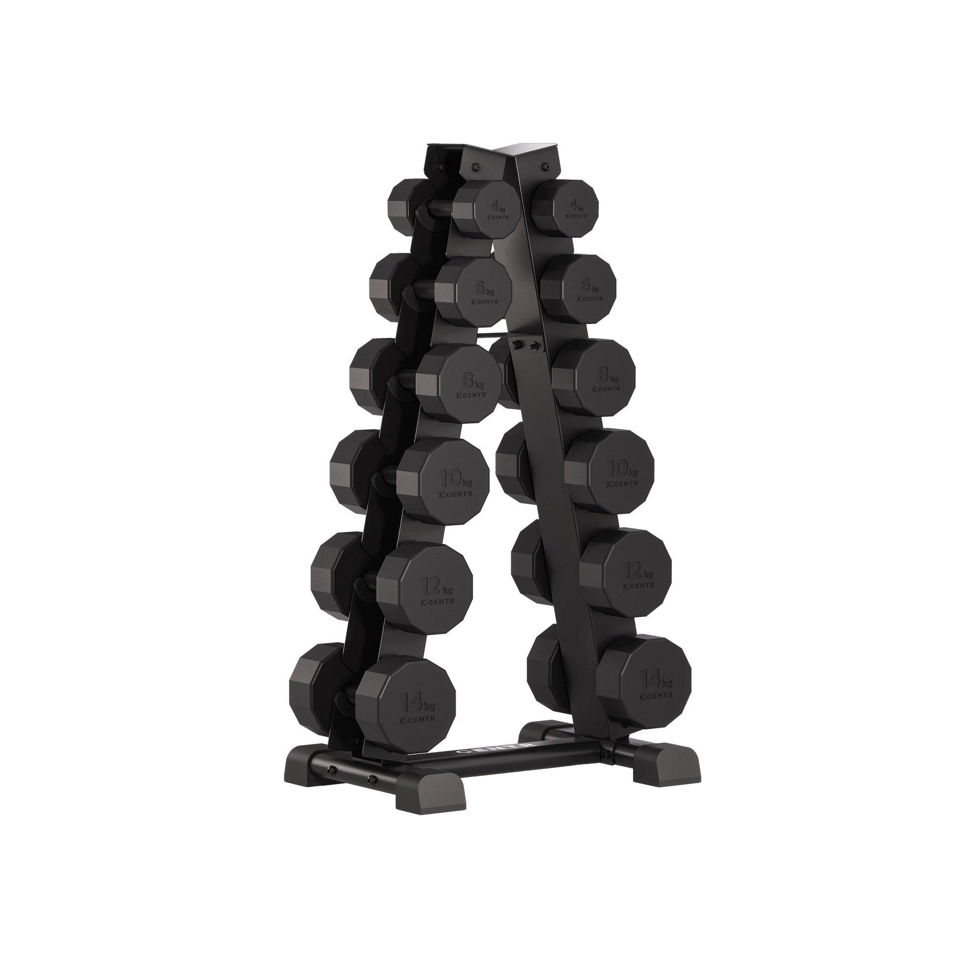 Centr Dumbbell Toren met 12-delige dumbbellset - 4 t/m 14 kg