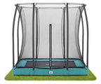Salta Comfort Edition Ground Trampoline met Veiligheidsnet - 153 x 214 cm - Groen