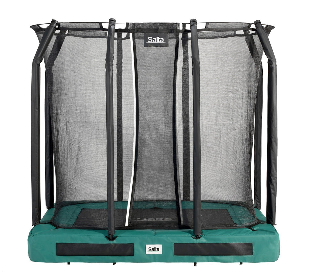 Salta Premium Ground Trampoline met Veiligheidsnet - 214 x 153 cm - Groen