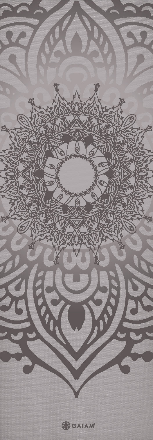 Gaiam Yogamat - Sustained Grey Sundial Layers - 5 mm