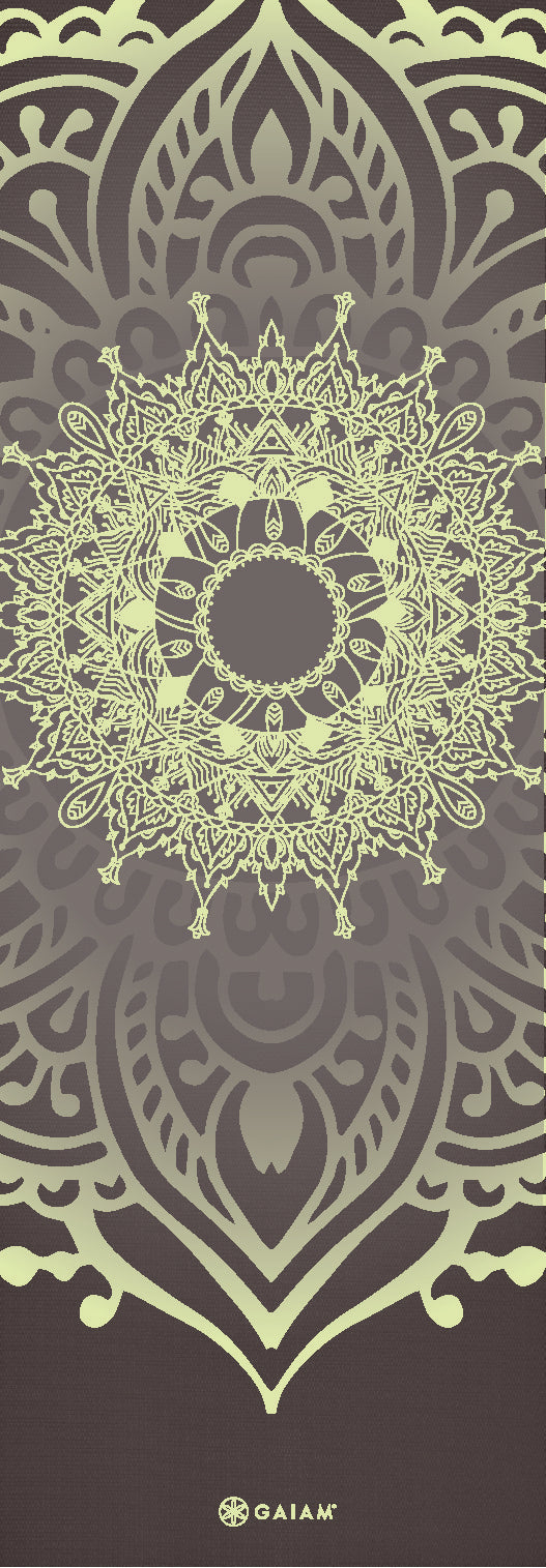 Gaiam Yoga Mat - Cool Matcha Sundial Layers - 5 mm