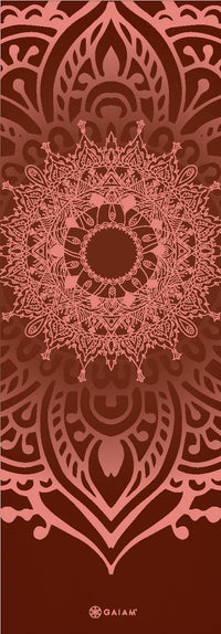 Gaiam Yoga Mat - Intense Rust Sundial Layers - 5 mm