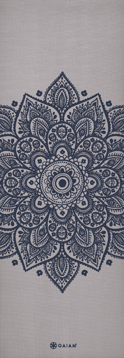 Gaiam Yogamat - Sustained Grey Sundial Flower - 5 mm