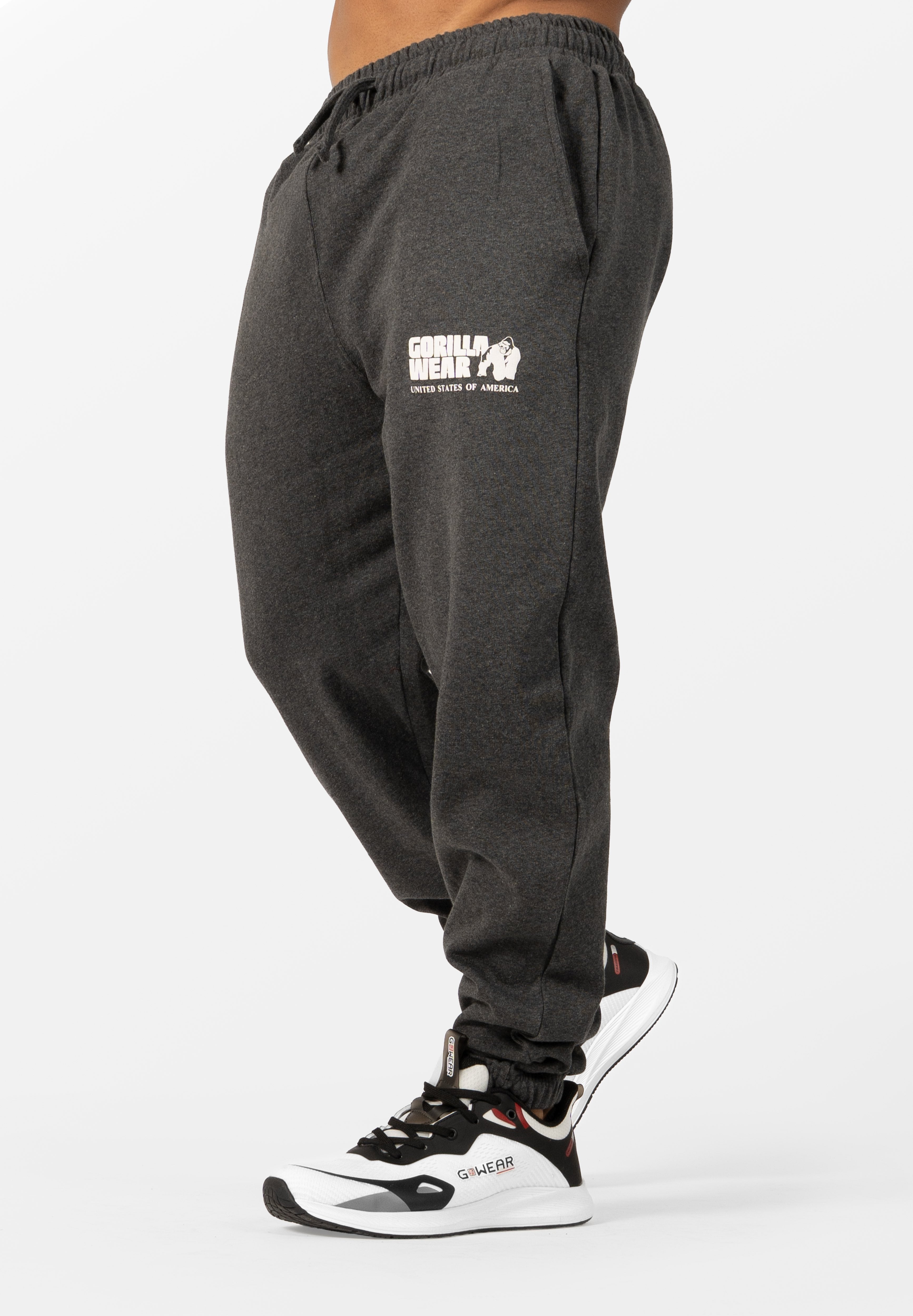Gorilla Wear Classic Oversized Sweatpants - Donkergrijs Gemeleerd