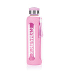 Gymstick Glazen Waterfles - 600 ml - Roze