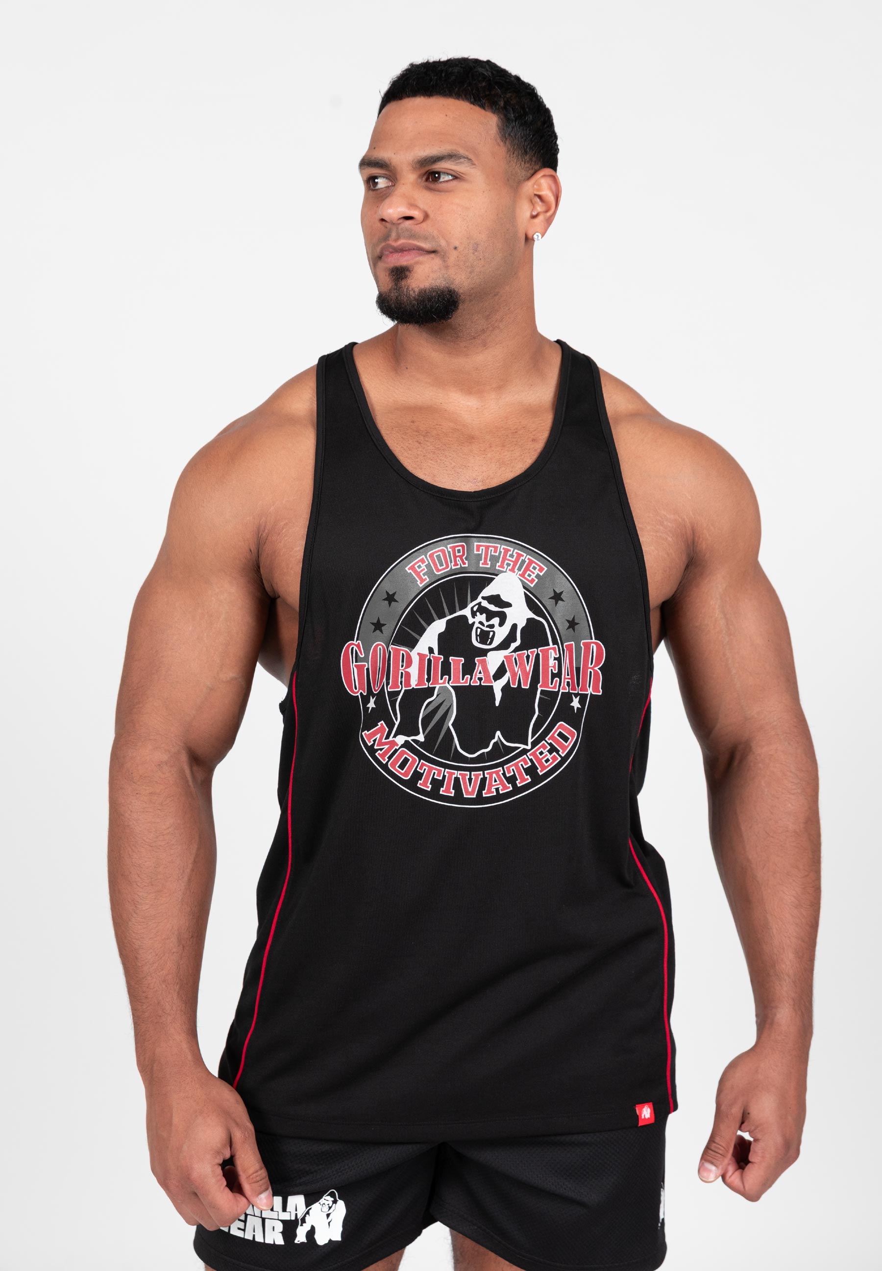 Gorilla Wear Casper Stringer - Zwart/Rood