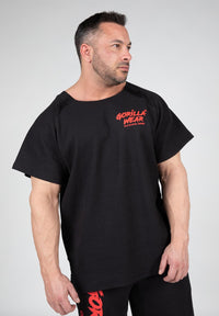 Gorilla Wear Augustine Old School Work out Top - Zwart/Rood