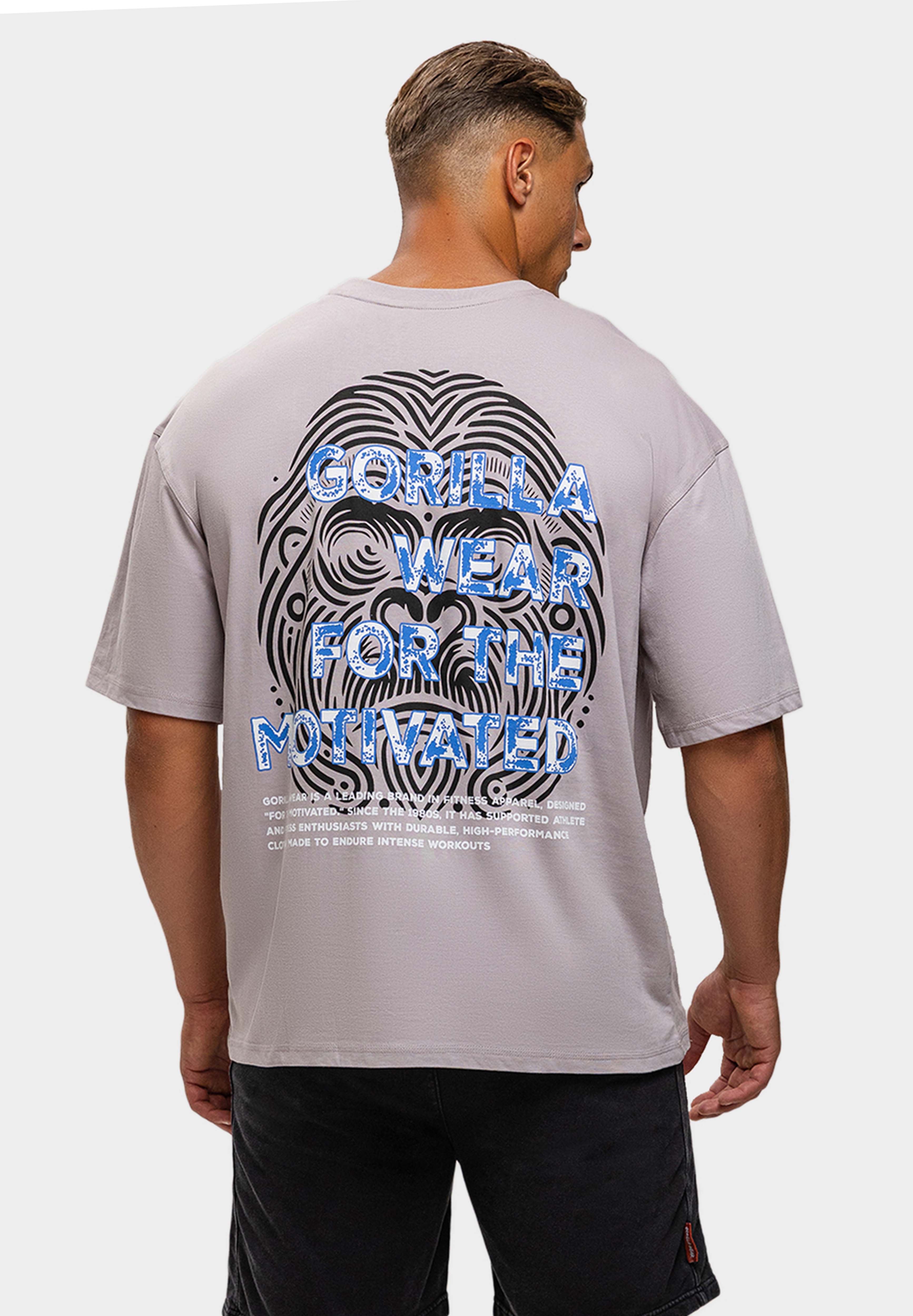 Gorilla Wear Macon Oversized T-shirt - Lichtgrijs