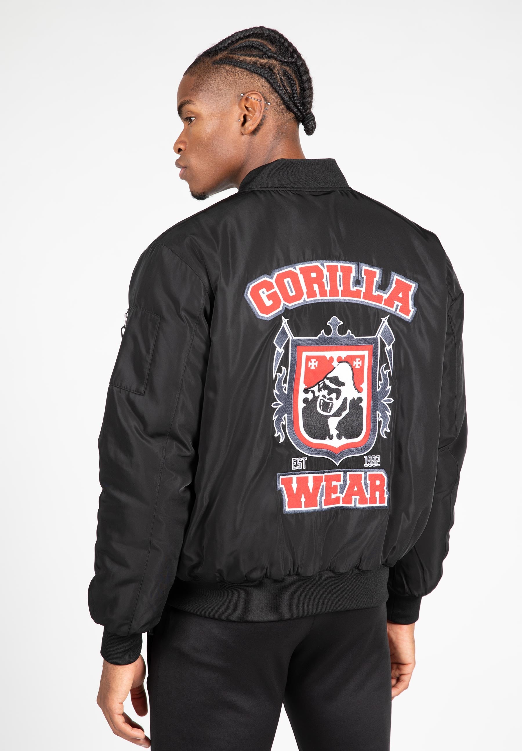 Gorilla Wear Covington Bomber Jacket - Zwart